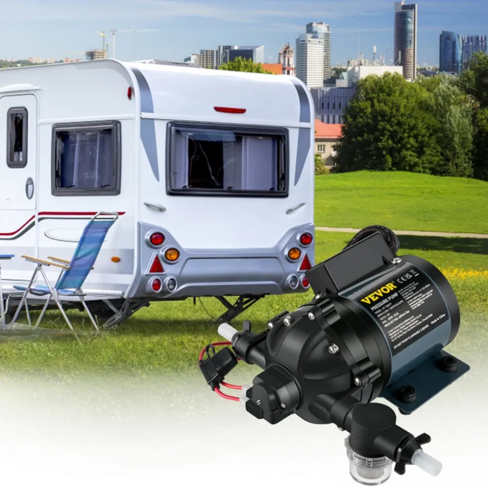 VEVOR Washdown Pump, 12V DC, 7 GPM 60 PSI, Max. 10 FT Lift Self Priming Water Pump, with EPDM Valve, Universal Salt Water Strainer & Female/Male Thread, for RV, Marine Deck, Yacht