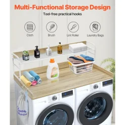 VEVOR Washer Dryer Countertop with 2-Tier Shelf, 54