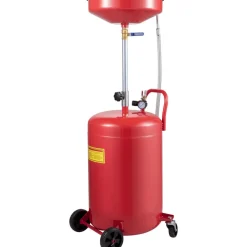 VEVOR Waste Oil Drain Tank 20 Gallon Portable Oil Drain Air Operated Drainer Oil Change, Oil Drain Container, Fluid Fuel Transfer Drainage Adjustable Funnel Height, with Pressure Regulating Valve