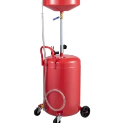 VEVOR Waste Oil Drain Tank 20 Gallon Portable Oil Drain Air Operated Drainer Oil Change, Oil Drain Container, Fluid Fuel Transfer Drainage Adjustable Funnel Height, with Pressure Regulating Valve