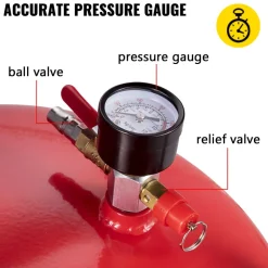 VEVOR Waste Oil Drain Tank 20 Gallon Portable Oil Drain Air Operated Drainer Oil Change, Oil Drain Container, Fluid Fuel Transfer Drainage Adjustable Funnel Height, with Wheel for Easy Oil Removal