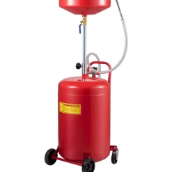 VEVOR Waste Oil Drain Tank 20 Gallon Portable Oil Drain Air Operated Drainer Oil Change, Oil Drain Container, Fluid Fuel Transfer Drainage Adjustable Funnel Height, with Wheel for Easy Oil Removal