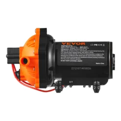 VEVOR Water Diaphragm Pump, 12V DC, 5.5 GPM Flow, 70 PSI Rated Pressure (40-100 PSI Adjustable), 1/2" MNPT Self Priming Sprayer Pump with Pressure Switch for RV Camper Marine Boat Lawn, FCC Certified