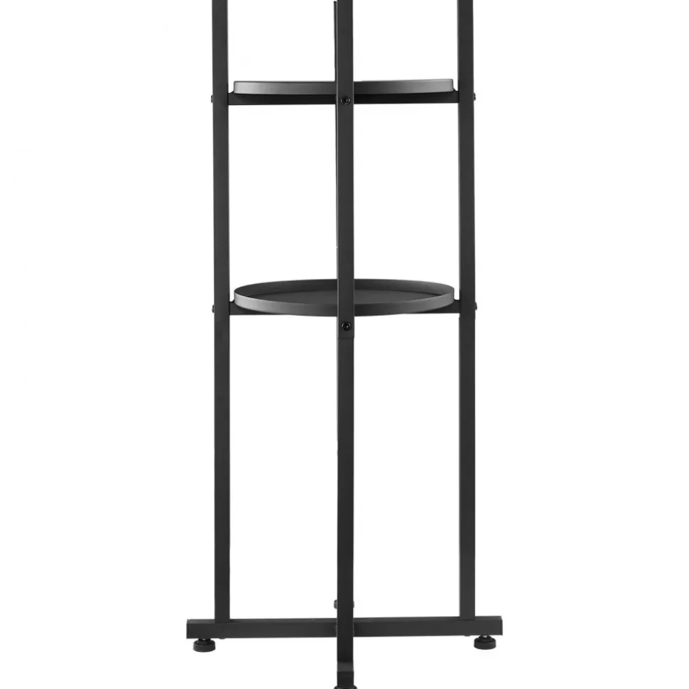 VEVOR Water Dispenser Stand, 2 Tiers Water Jug Holder for 1 Bottle, Heavy Duty Jug Rack Organizer with Detachable Storage Shelf, Cross-Shaped Stable Base, for Kitchen, Office, Living Room, Black