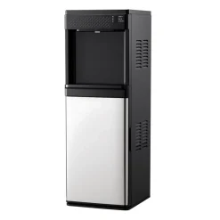 VEVOR Water Dispenser with Ice Maker, 3-in-1 Floor-Standing Water Dispenser, 33 LBS/24H, 9 Cubes/7 Min Fast Ice Making with 1.3 LBS Storage, Bullet Ice-Cubes & Cold-Water, for Home, Kitchen, Party