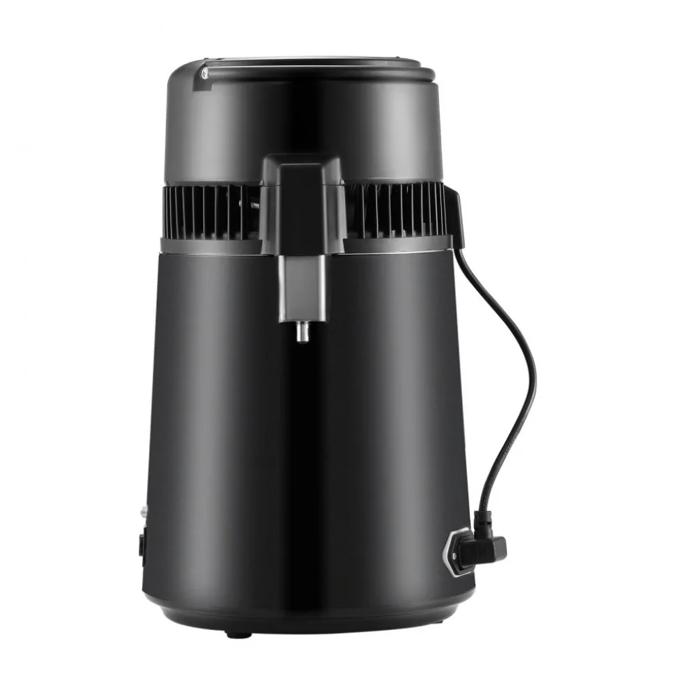 VEVOR Water Distiller, 4L 1.1 Gallon Pure Water Purifier Filter For Home Table Countertop, 750W Distilled Maker with Glass Pot, Stainless Steel Interior Drinking Machine to Make Clean Waters, Grey