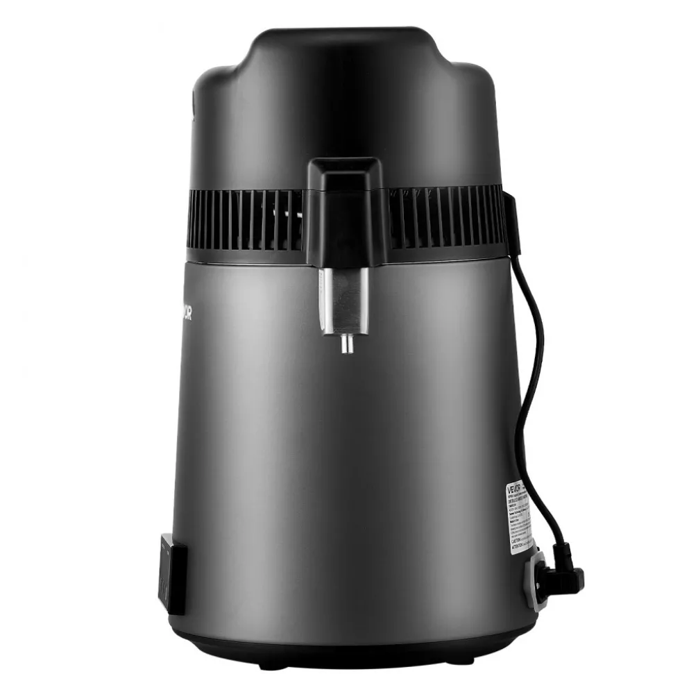 VEVOR Water Distiller, 6L 1.6 Gallon Larger Pure Water Purifier Filter For Home Table Countertop, 900W Glass Pot Distilled Maker, Stainless Steel Interior Drinking Machine to Make Clean Waters