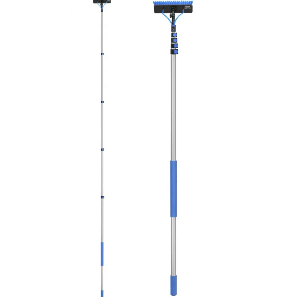 VEVOR Water Fed Pole Kit, 30FT Solar Panel Cleaning Pole with Extendable Handle, 180° Rotatable Brush Head & 65.6FT Hose, Household & Outdoor Window Cleaner Tool for Caravan Solar Panel Deck