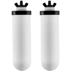 VEVOR Water Filters Replacement, Purification Elements, Ceramic Replacement Filters, Easy to Replace Water Filter, Gravity Water Filter System, Compatible with Most Brands, Pack of 2, White