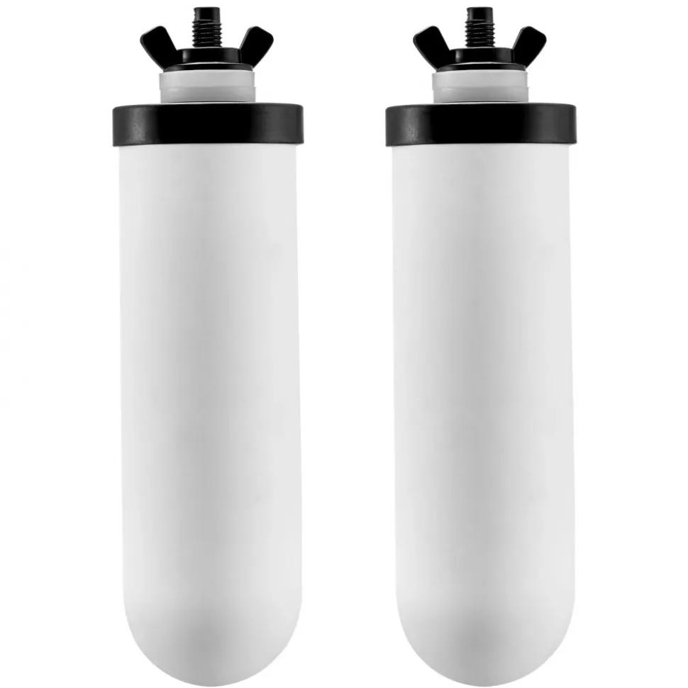 VEVOR Water Filters Replacement, Purification Elements, Ceramic Replacement Filters, Easy to Replace Water Filter, Gravity Water Filter System, Compatible with Most Brands, Pack of 2, White