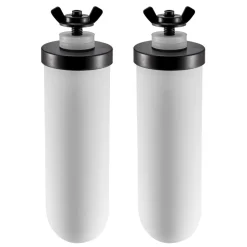 VEVOR Water Filters Replacement, Purification Elements, Ceramic Replacement Filters, Easy to Replace Water Filter, Gravity Water Filter System, Compatible with Most Brands, Pack of 2, White