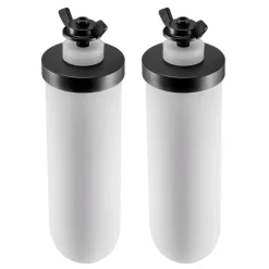 VEVOR Water Filters Replacement, Purification Elements, Ceramic Replacement Filters, Easy to Replace Water Filter, Gravity Water Filter System, Compatible with Most Brands, Pack of 2, White