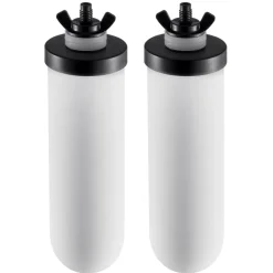 VEVOR Water Filters Replacement, Purification Elements, Ceramic Replacement Filters, Easy to Replace Water Filter, Gravity Water Filter System, Compatible with Most Brands, Pack of 2, White