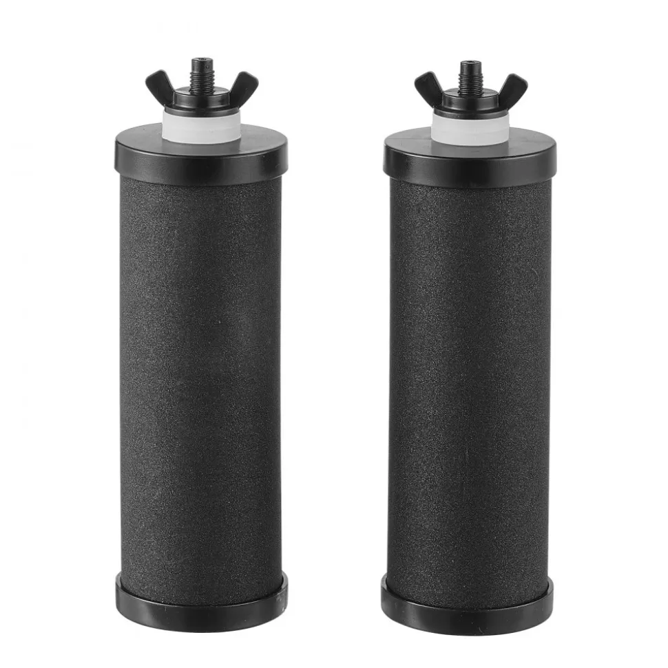 VEVOR Water Filters Replacement, Purification Elements, Activated Carbon Replacement Filters, Easy to Replace Water Filter, Gravity Water Filter System, Compatible with Most Brands, Pack of 2, Black