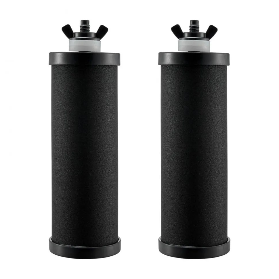 VEVOR Water Filters Replacement, Purification Elements, Activated Carbon Replacement Filters, Easy to Replace Water Filter, Gravity Water Filter System, Compatible with Most Brands, Pack of 2, Black