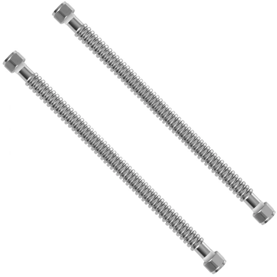 VEVOR Water Heater Kit, 18 Inch Length Water Heater Flex Connector, Waters Heaters Installation Kit with 3/4" FIP x 3/4" FIP Inlet & Outlet Connection for Bathroom, Kitchen, Laundry Room, Boiler Room