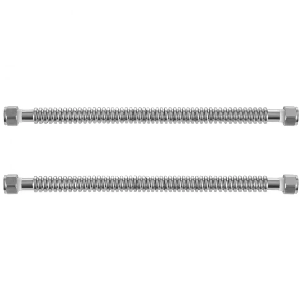 VEVOR Water Heater Kit, 18 Inch Length Water Heater Flex Connector, Waters Heaters Installation Kit with 3/4" FIP x 3/4" FIP Inlet & Outlet Connection for Bathroom, Kitchen, Laundry Room, Boiler Room