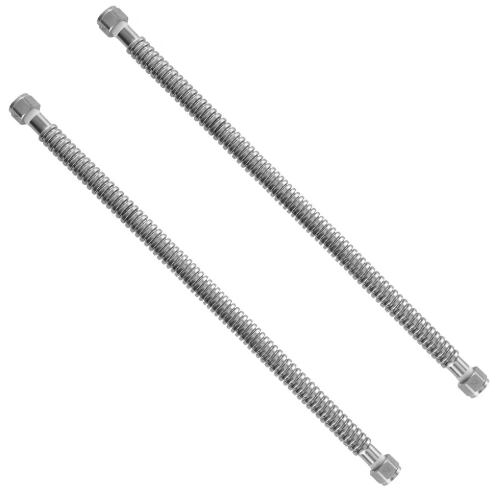 VEVOR Water Heater Kit, 24 Inch Length Water Heater Flex Connector, Waters Heaters Installation Kit with 3/4" FIP x 3/4" FIP Inlet & Outlet Connection for Bathroom, Kitchen, Laundry Room, Boiler Room