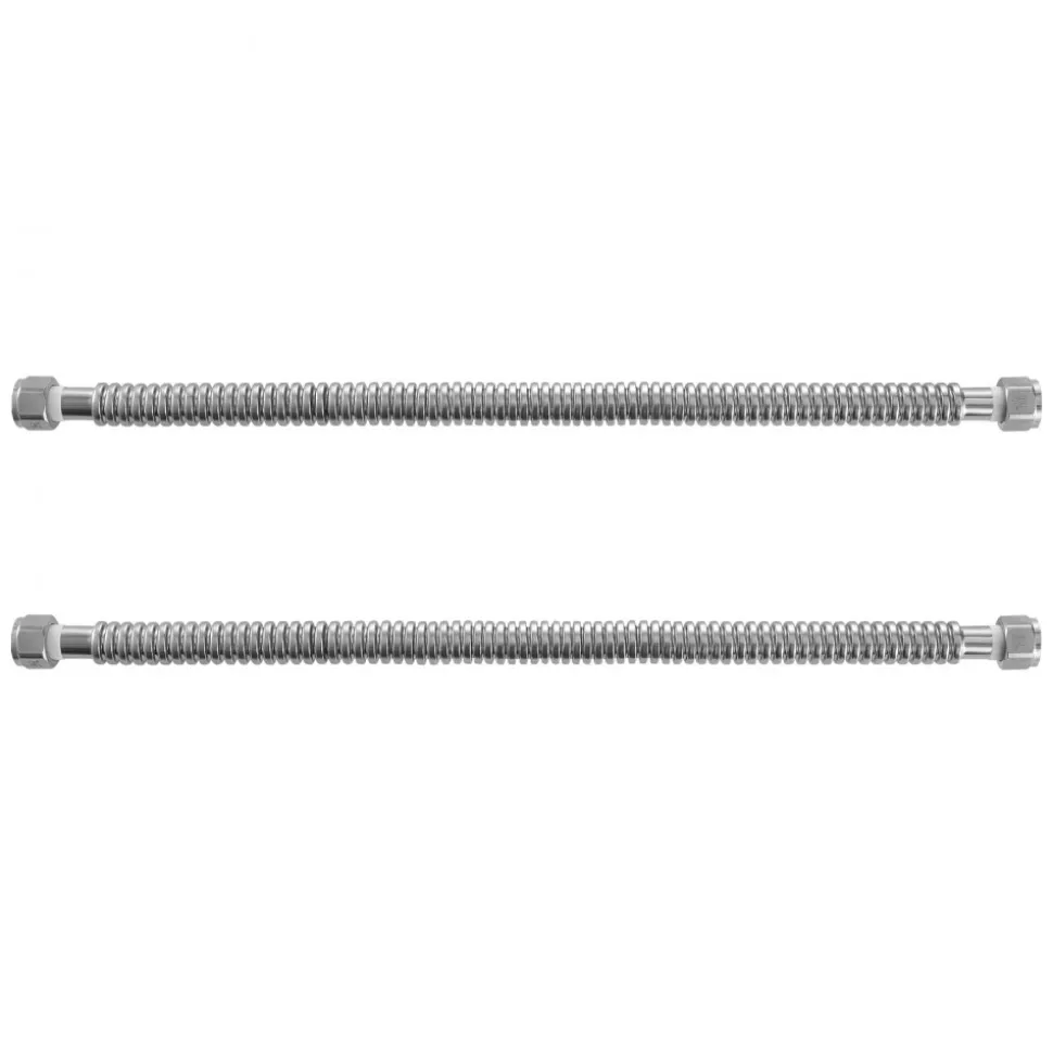 VEVOR Water Heater Kit, 24 Inch Length Water Heater Flex Connector, Waters Heaters Installation Kit with 3/4" FIP x 3/4" FIP Inlet & Outlet Connection for Bathroom, Kitchen, Laundry Room, Boiler Room