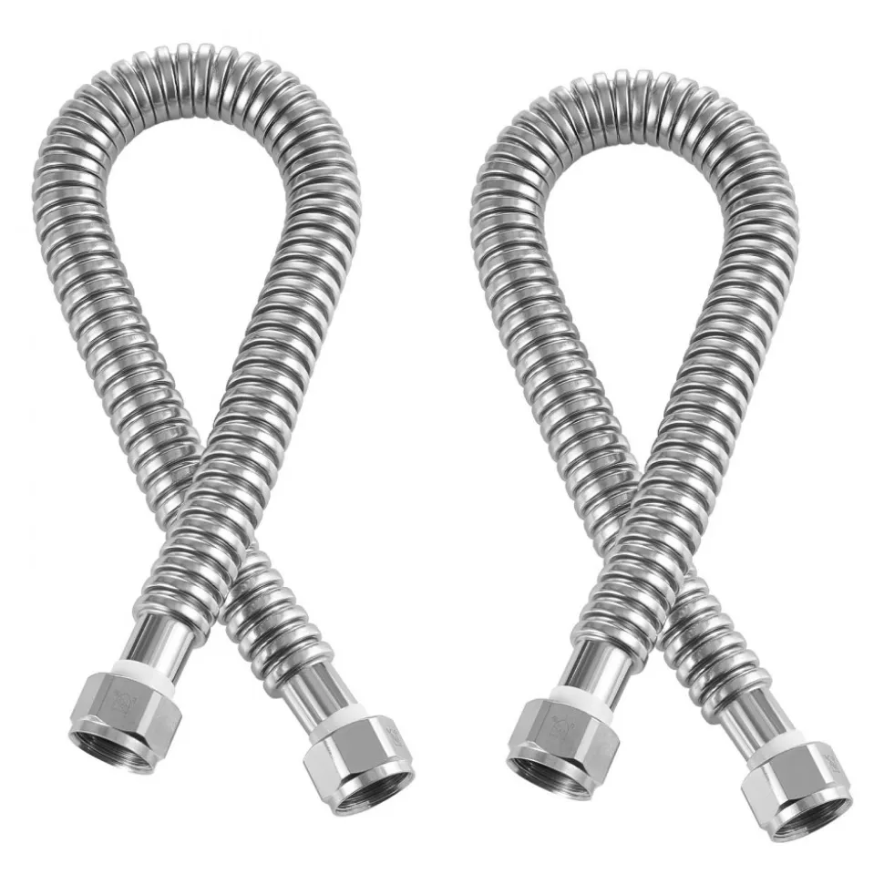 VEVOR Water Heater Kit, 24 Inch Length Water Heater Flex Connector, Waters Heaters Installation Kit with 3/4" FIP x 3/4" FIP Inlet & Outlet Connection for Bathroom, Kitchen, Laundry Room, Boiler Room