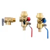 VEVOR Water Heater Kit, 3/4 Inch Tankless Water Heater Service Valve Kit with 2PCS 3/4″ NPT to 3/4″ PEX-B Isolation Valves, Pressure Relief Valve, Lead-Free Brass, Fits Most Tankless Waters Heaters