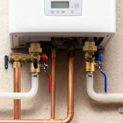 VEVOR Water Heater Kit, 3/4 Inch Tankless Water Heater Service Valve Kit with 2PCS 3/4″ NPT to 3/4″ PEX-B Isolation Valves, Pressure Relief Valve, Lead-Free Brass, Fits Most Tankless Waters Heaters