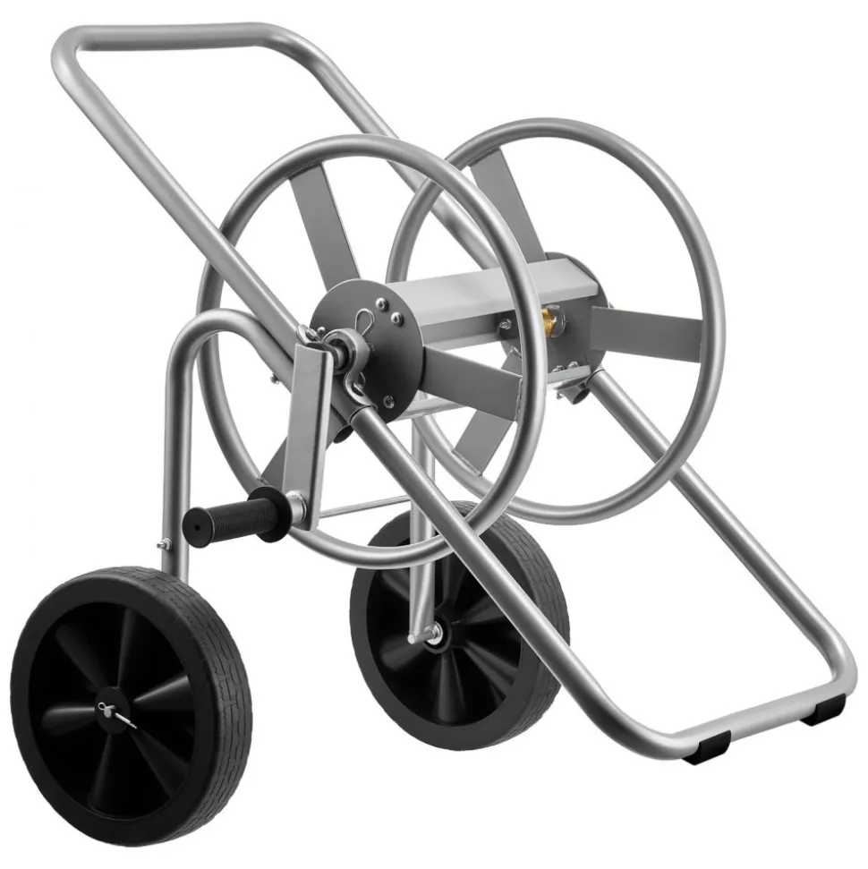 VEVOR Water Hose Reel Cart, 200/300 ft High-Pressure Garden Hose Cart, Hoses Reel Carts with Two Wheels, Handle & Heavy-Duty Mesh Storage Basket, Portable Hoses Reels for Garden Watering, Car Washing