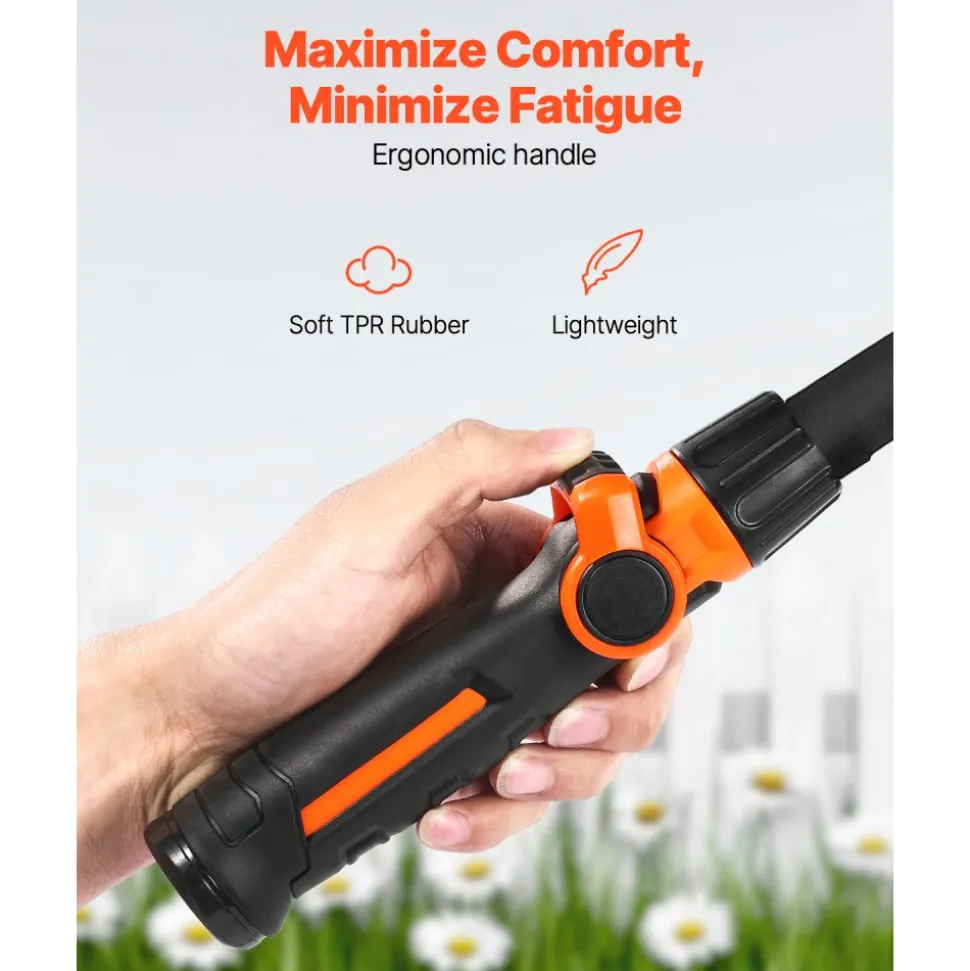 VEVOR Watering Wand, 36-Inch Extra Long Heavy Duty Garden Hose Wand with 8 Spray Patterns & 180° Swivel Head, Long Hose Nozzle Sprayer with on/off Thumb Control, Ideal for Hanging Baskets, Shrubs, Lawn