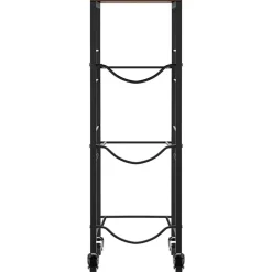 VEVOR Water Jug Holder, 4 Tiers 3 and 5 Gallon Water Bottle Holder for 3 Bottles, Heavy Duty Jug Rack Organizer with Storage Shelf and Casters, for Kitchen, Office, Living Room, Black and Brown