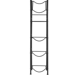 VEVOR Water Jug Holder, 5 Tiers 3 and 5 Gallon Water Bottle Holder for 4 Bottles, Heavy Duty Jug Rack Organizer with Storage Shelf, Adjustable Feet, and Handle, for Kitchen, Office, Living Room, Black