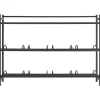 VEVOR Water Jug Holder, 3 Tiers 4 Rows 3 and 5 Gallon Water Bottle Holder for 8 Bottles, Heavy Duty Jug Rack Organizer with Storage Shelf, Angled Design, for Kitchen, Office, Living Room, Black
