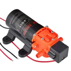 VEVOR Water Pressure Pump, 12V DC 1.2 GPM (4.5 L/min), 2-Chamber Self-Priming Diaphragm Water Pump with 2 Hose Clamps, 80 PSI Max Pressure, Quiet Operation, for RV, Caravan, Marine, Garden Irrigation