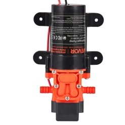 VEVOR Water Pressure Pump, 12V DC 1.2 GPM (4.5 L/min), 2-Chamber Self-Priming Diaphragm Water Pump with 2 Hose Clamps, 80 PSI Max Pressure, Quiet Operation, for RV, Caravan, Marine, Garden Irrigation