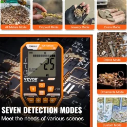 VEVOR Waterproof Metal Detector, 12