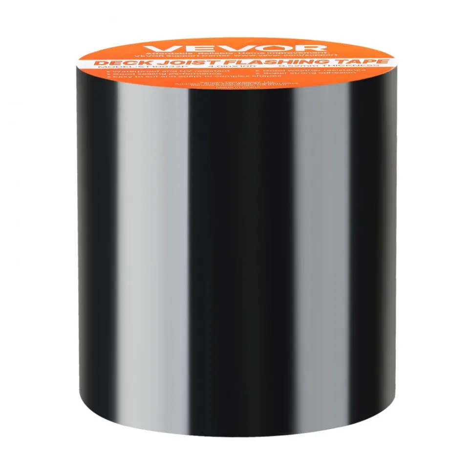 VEVOR Waterproof Patch and Seal Tape, 4 inch x 10 ft, Pack of 2, Weather-Resistant Waterproof Tape for Leaks and Repairs, Peel and Stick Easy Indoor and Outdoor Use for Roof, Wall, and Pipe, Black