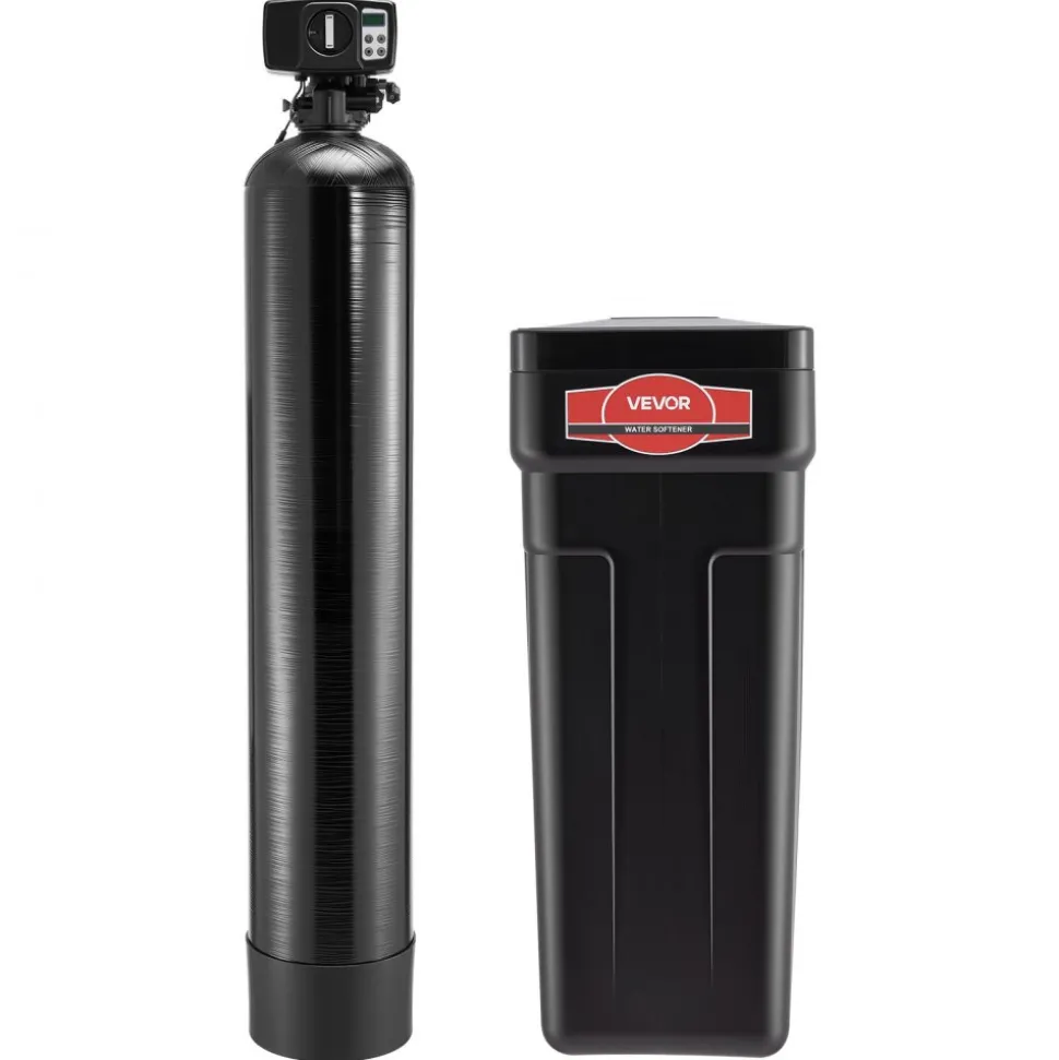 VEVOR Water Softener, 64,000 Grains Whole House Water Softener System, with Automatic Digital Control Head, Bypass Valve, Reduce Hardness and Minerals, Improve Water Quality, for 5-6 Bathrooms