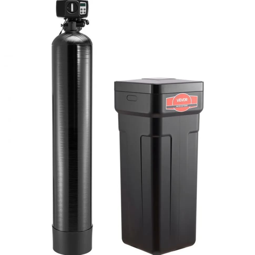 VEVOR Water Softener, 64,000 Grains Whole House Water Softener System, with Automatic Digital Control Head, Bypass Valve, Reduce Hardness and Minerals, Improve Water Quality, for 5-6 Bathrooms
