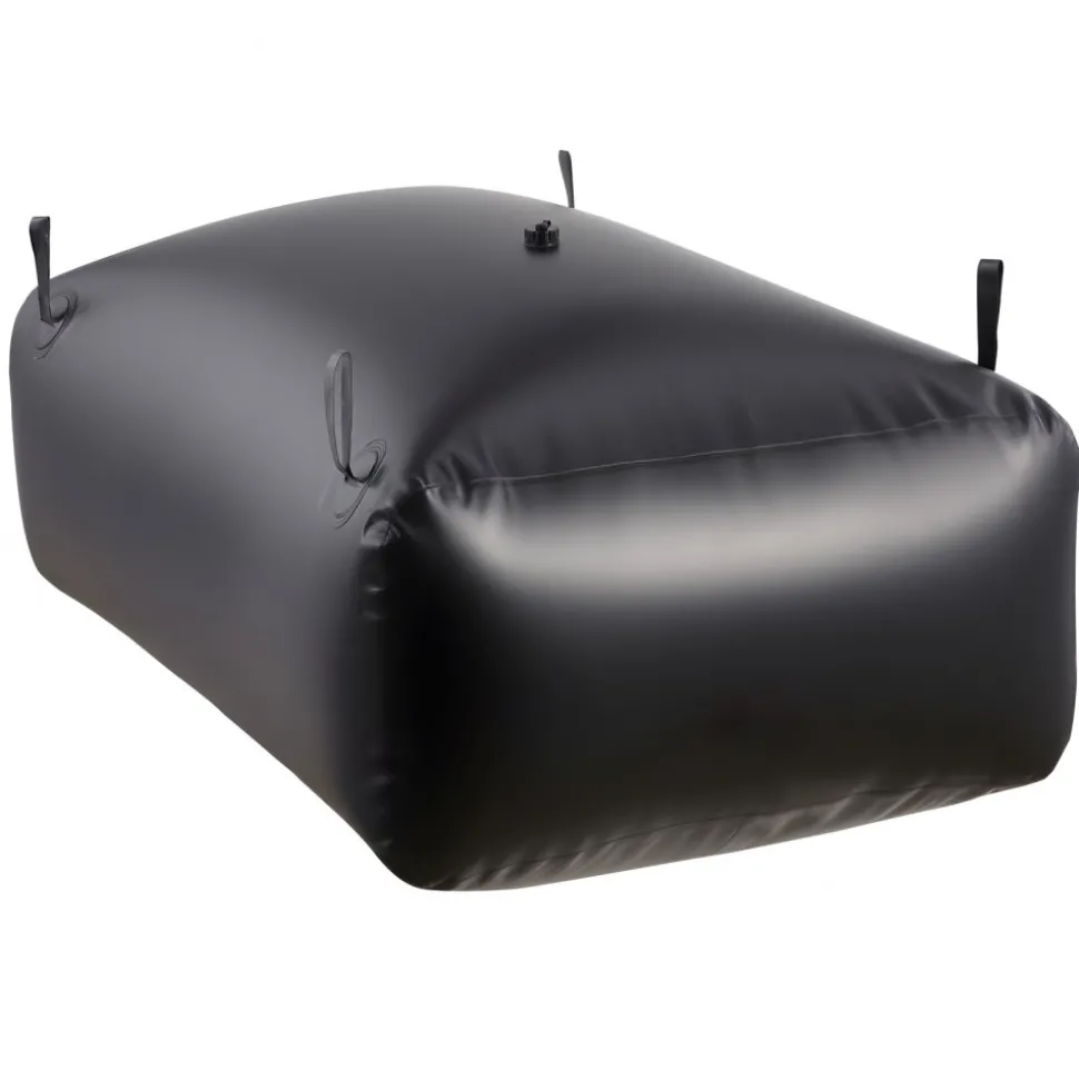 VEVOR Water Storage Bladder, 264.2 Gal Collapsible Water Storage Bag, Wear-Resistant 1000D PVC Soft Waters Bag, Leakproof Camping Tank Containers for Garden Irrigation RV Emergency Use, Black