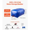 VEVOR Water Storage Bladder, 87.2 Gal Collapsible Water Storage Bag, Wear-Resistant 1000D PVC Soft Waters Bag, Leakproof Camping Tank Containers for Garden Irrigation RV Emergency Use, Blue