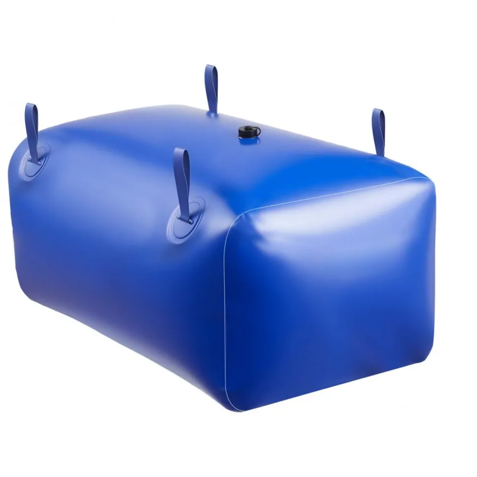 VEVOR Water Storage Bladder, 87.2 Gal Collapsible Water Storage Bag, Wear-Resistant 1000D PVC Soft Waters Bag, Leakproof Camping Tank Containers for Garden Irrigation RV Emergency Use, Blue