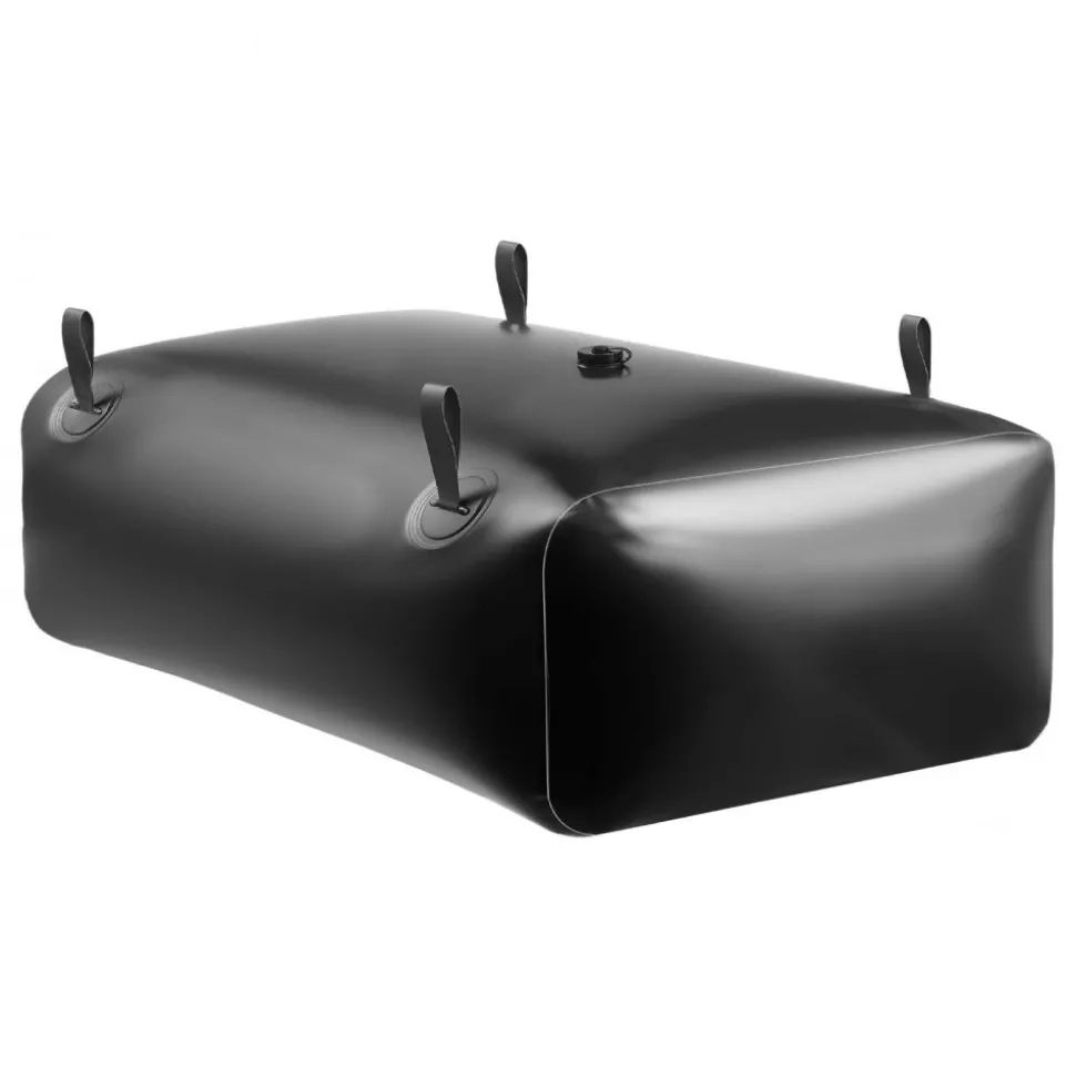 VEVOR Water Storage Bladder, 87.2 Gal Collapsible Water Storage Bag, Wear-Resistant 1000D PVC Soft Waters Bag, Leakproof Camping Tank Containers for Garden Irrigation RV Emergency Use, Black