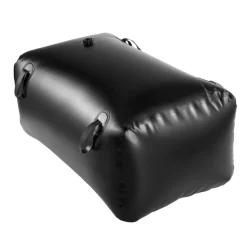 VEVOR Water Storage Bladder, 30 Gal Collapsible Water Storage Bag, Wear-Resistant 1000D PVC Soft Waters Bag, Leakproof Camping Tank Containers for Garden Irrigation RV Emergency Use, Black