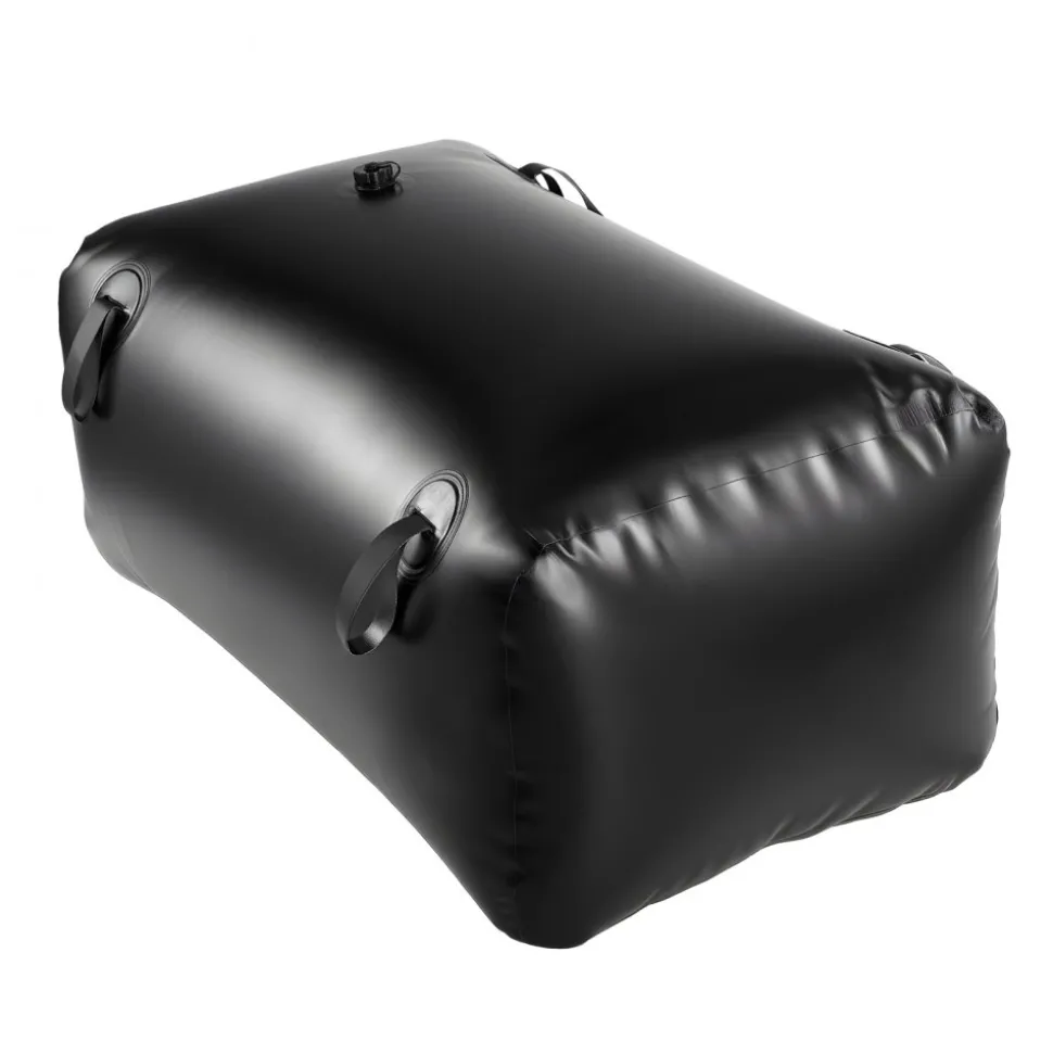 VEVOR Water Storage Bladder, 30 Gal Collapsible Water Storage Bag, Wear-Resistant 1000D PVC Soft Waters Bag, Leakproof Camping Tank Containers for Garden Irrigation RV Emergency Use, Black