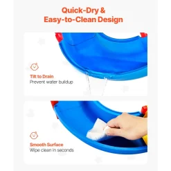VEVOR Water Table for Toddlers, Kids Activity Play Waterway, Outdoor Summer Water Park Playset with 39PCS Accessories for Backyard Lawn Beach, Activity Sensory Play Table for 3+ Years Boys Girls
