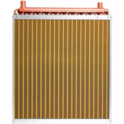 VEVOR Water to Air Heat Exchanger, 22 x 22 in Finned Tube HVAC Heat Exchanger Coil with Copper Tubes & Aluminum Fins, 190K BTU Output for Outdoor Wood Furnace, Hydronic Heating & Cooling Systems