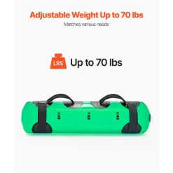 VEVOR Water Weights Aqua Bag, Large Aqua Bags for Workout, 70 lbs Adjustable Portable Stability Fitness & Full Body Exercise Equipment, for Strength Core and Balance Training, Home Gym Exercise, Clear