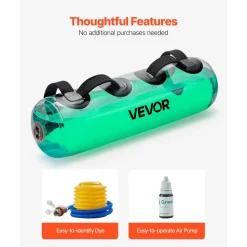 VEVOR Water Weights Aqua Bag, Large Aqua Bags for Workout, 70 lbs Adjustable Portable Stability Fitness & Full Body Exercise Equipment, for Strength Core and Balance Training, Home Gym Exercise, Clear