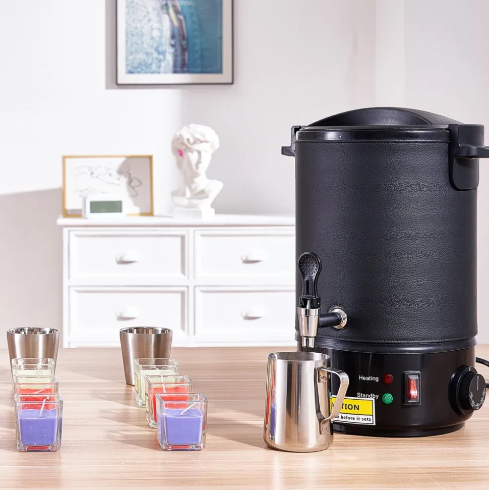 VEVOR Wax Melter for Candle Making, 6.5 Liter Large Electric Wax Melting Pot Easy Pour Spout, 9-level Temperature Control, Easy Clean for Candle Soap Cream Beauty Bulk Production Business or Home