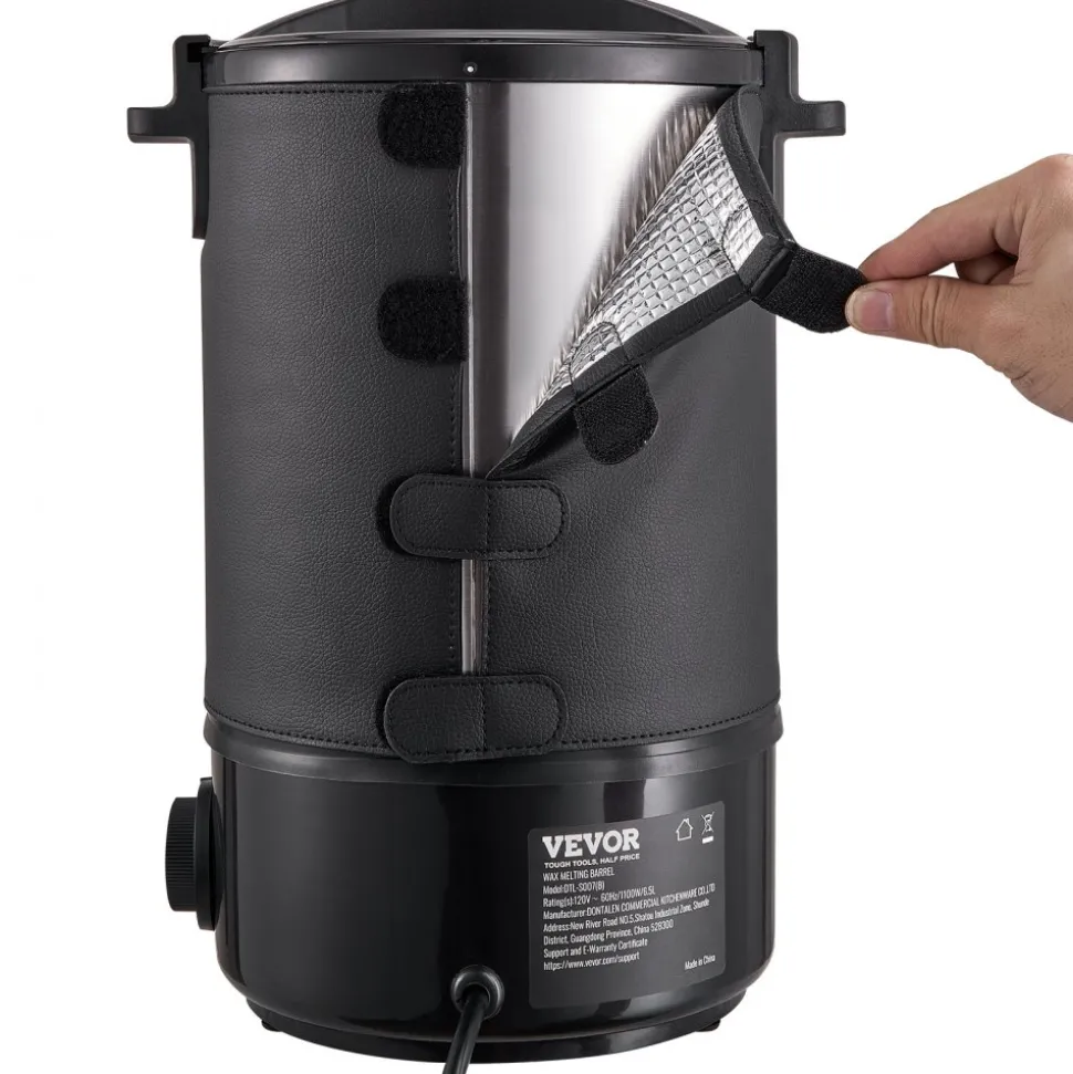VEVOR Wax Melter for Candle Making, 6.5 Liter Large Electric Wax Melting Pot Easy Pour Spout, 9-level Temperature Control, Easy Clean for Candle Soap Cream Beauty Bulk Production Business or Home