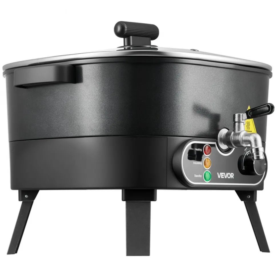 VEVOR Wax Melter for Candle Making, 6.3 Qts, Fast and Even Heating, with Easy Pour Spout and Temperature Control, Grooved Base for Non-Stick and Smooth Flow, Wax Melting Pot for Making Candles Soaps